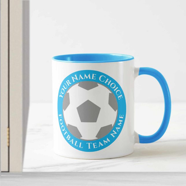 Mug Design Club de Football en Bleu Ciel Clair (Créateur téléchargé)