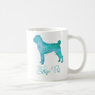 Mug Design d'aquarelle Shar Pei chinois