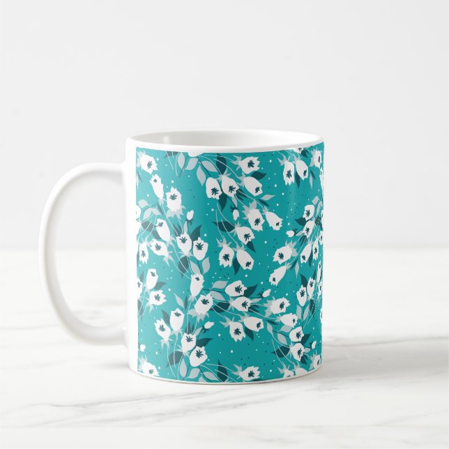 Mug Design d'art botanique Motif élégant à la fleur de (Gauche)