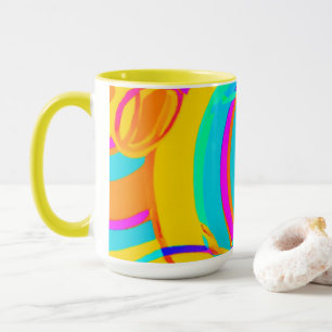 Mug Design d'art Motif en néon électrique