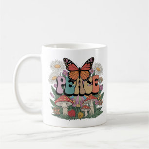 Mug Design d'art papillon de la paix vintage
