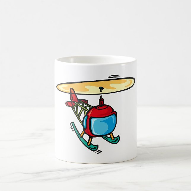 Mug Design d'aviation amusant d'un hélicoptère rouge m (Créateur téléchargé)