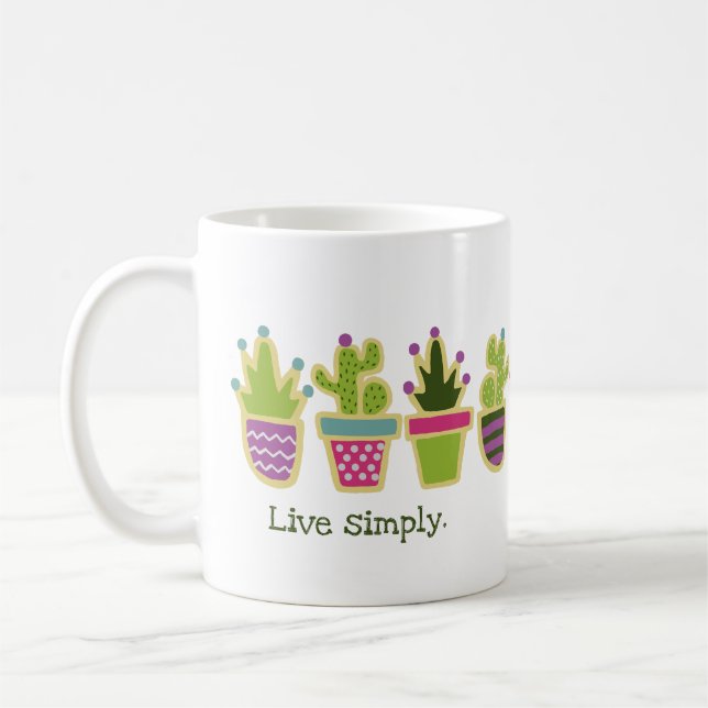 Mug Design de cactus mignons (Gauche)