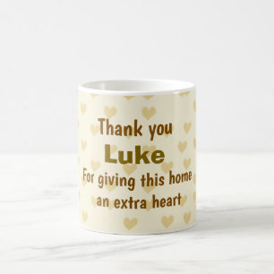Mug Design de coeur de Merci personnalisé