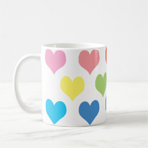 Mug Design de coeurs colorés
