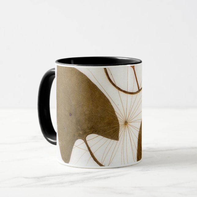 Mug Design de feuille pressée du milieu du XXe siècle (Devant gauche)