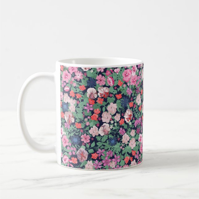 Mug Design de fleurs printanières. Motif floral incomp (Gauche)