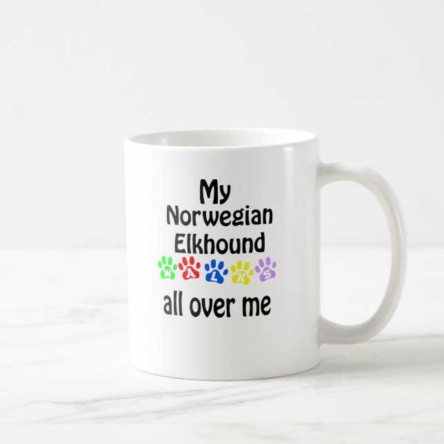 Mug Design de la marche norvégienne Elkhound (Droite)