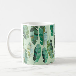 Mug Design de mode avec banane tropicale plantes