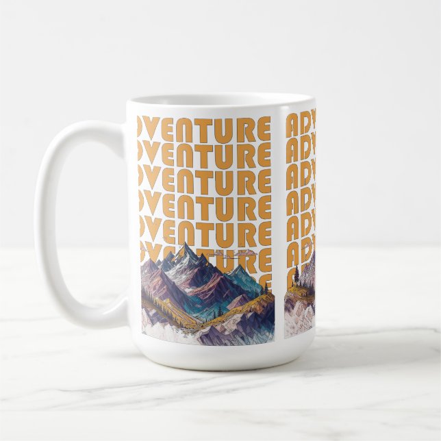 Mug Design de montagne d'aventure (Gauche)