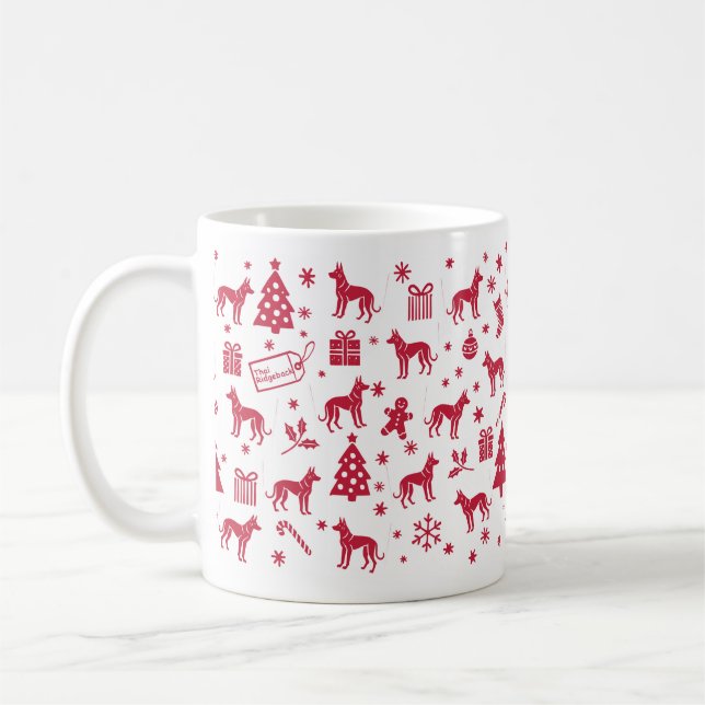 Mug Design de Noël Ridgeback en Thaïlande (Gauche)
