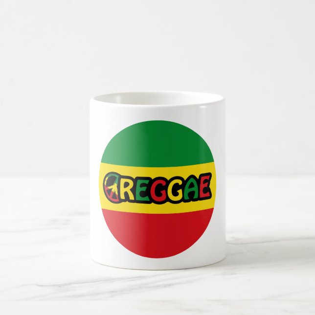 Mug Design de reggae avec couleurs de drapeau reggae (Centre)