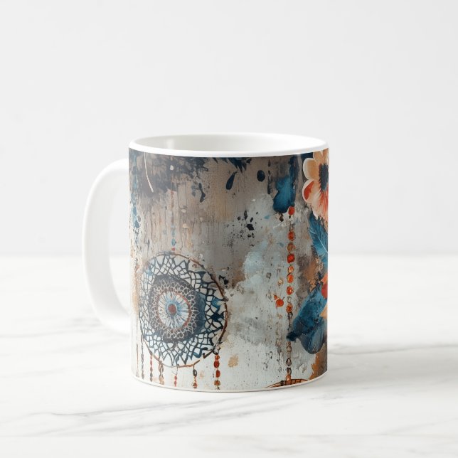 Mug Design de style Boho avec catchers de rêve (Devant gauche)