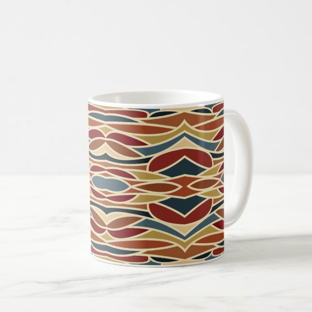 Mug Design de style en verre transparent opaque géomét (Devant droit)