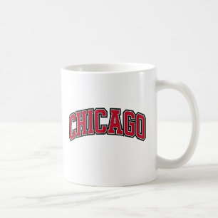 Mug Design de texte du style Varsity Red Block de Chic