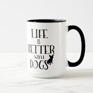 Mug Design De Texte Noir Moderne - La Vie Est Meilleur