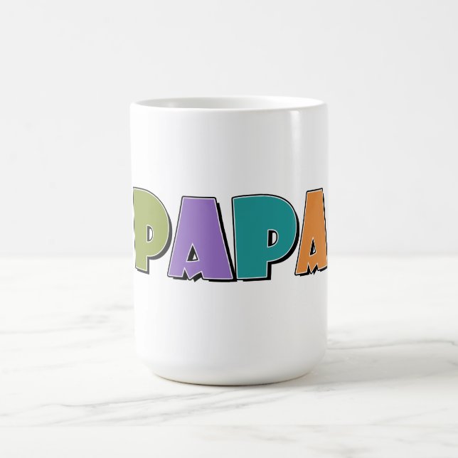 Mug Design de typographie "PAPA" gras et jouant (Centre)
