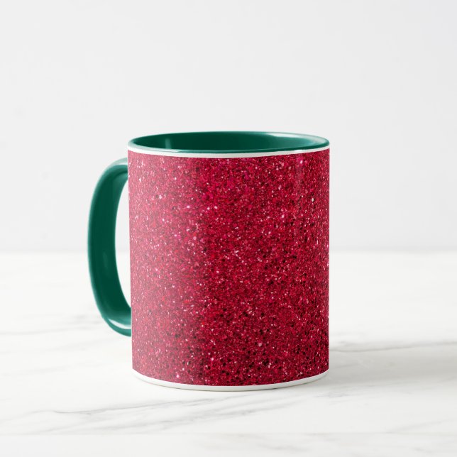 Mug Design de vacances rouge brillant (Devant gauche)