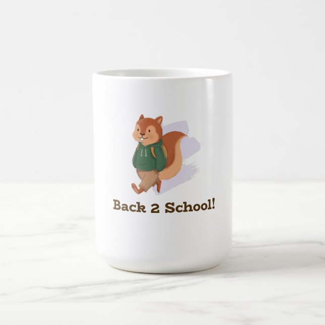 Mug design d'écureuil scolaire mignon (Centre)
