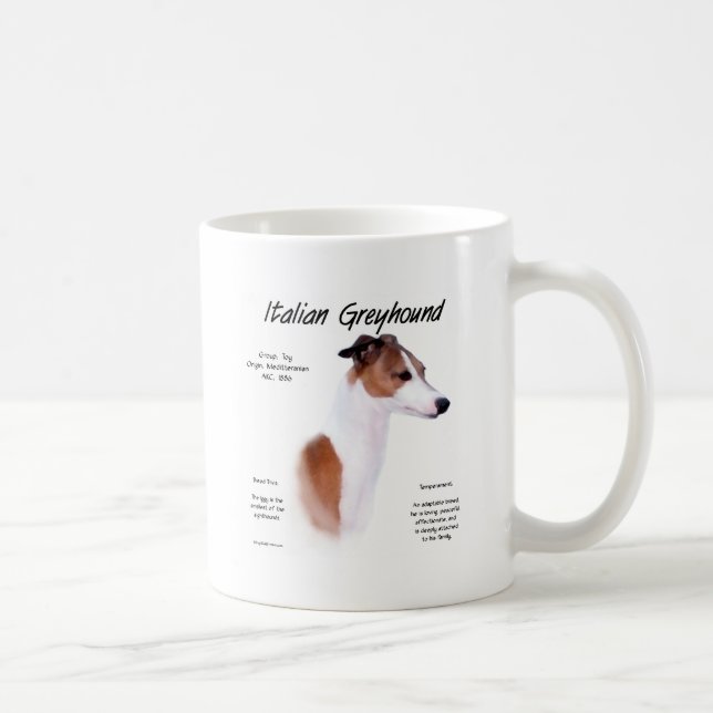 Mug Design d'histoire Greyhound italien (Droite)