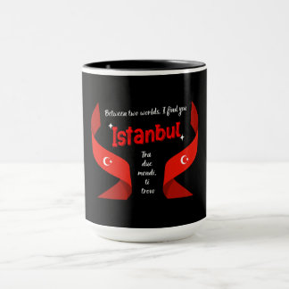 Mug Design d'Istanbul avec une citation d'amour biling
