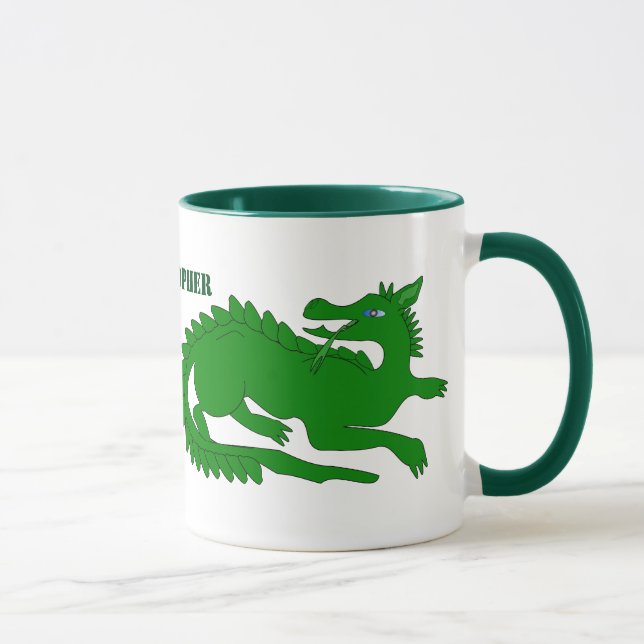 Mug Design Dragon Vert (Droite)