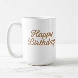 Mug Design élégant de calligraphie d'anniversaire