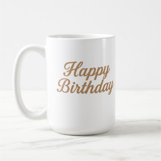 Mug Design élégant de calligraphie d'anniversaire