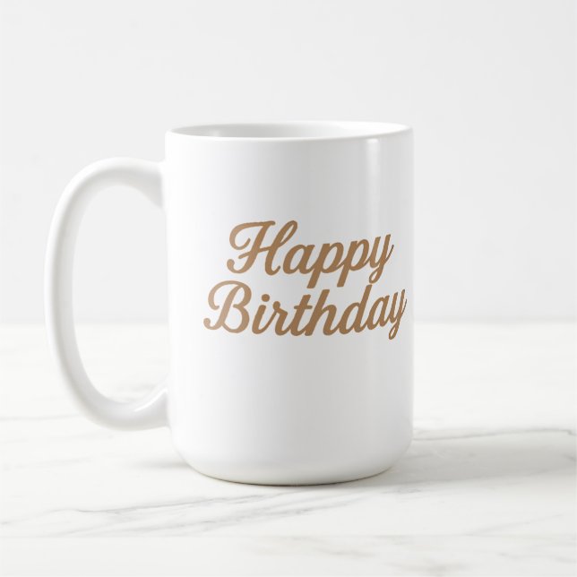 Mug Design élégant de calligraphie d'anniversaire (Gauche)
