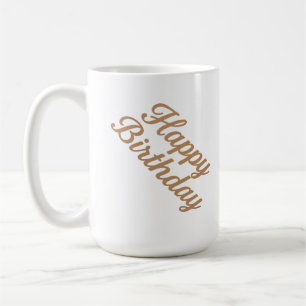 Mug Design élégant de calligraphie d'anniversaire