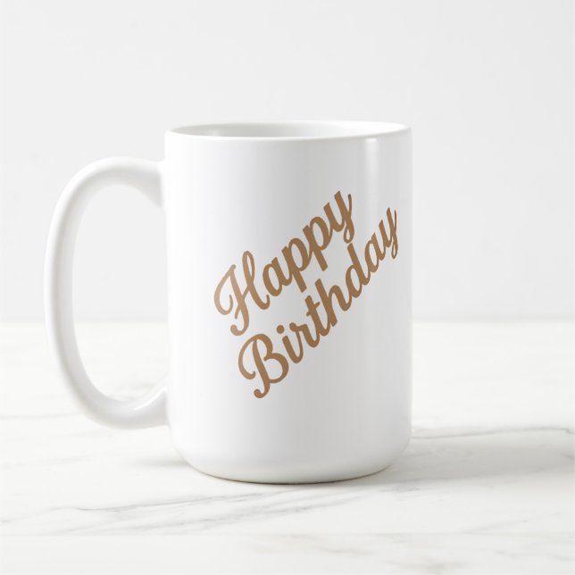 Mug Design élégant de calligraphie d'anniversaire (Gauche)