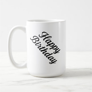 Mug Design élégant de calligraphie d'anniversaire