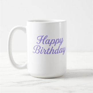 Mug Design élégant de calligraphie d'anniversaire