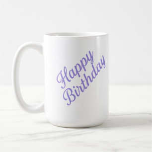 Mug Design élégant de calligraphie d'anniversaire