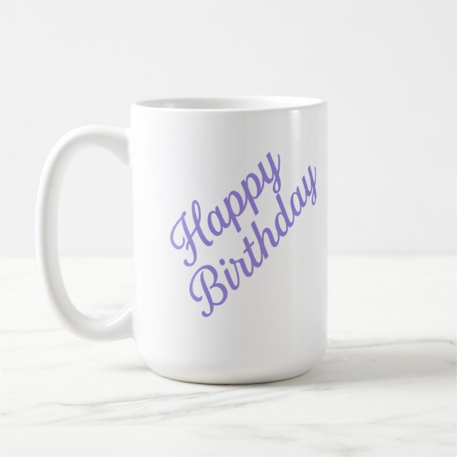 Mug Design élégant de calligraphie d'anniversaire (Gauche)