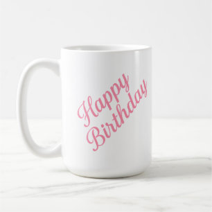 Mug Design élégant de calligraphie d'anniversaire