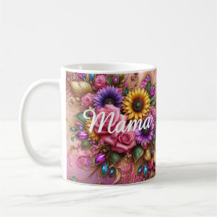 Mug Design élégant Mama - Fusion florale et Parties sc