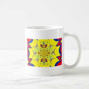 Mug Design en damas floral brillant et coloré