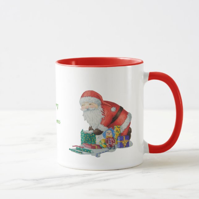 Mug design festif de père Noël et pressies pour noël (Droite)