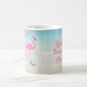 Mug Design Flamant Rose au Bord de Mer pour Maman