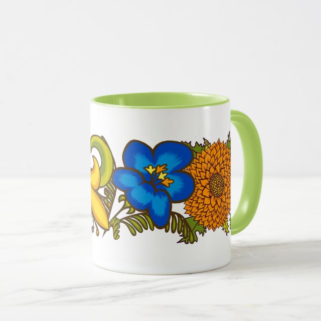 Mug Design floral (Devant droit)