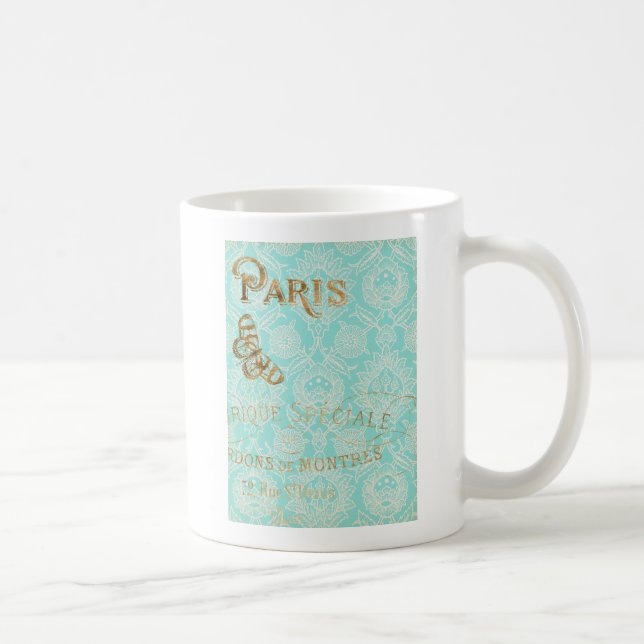 Mug Design Gold vintage Paris (Droite)