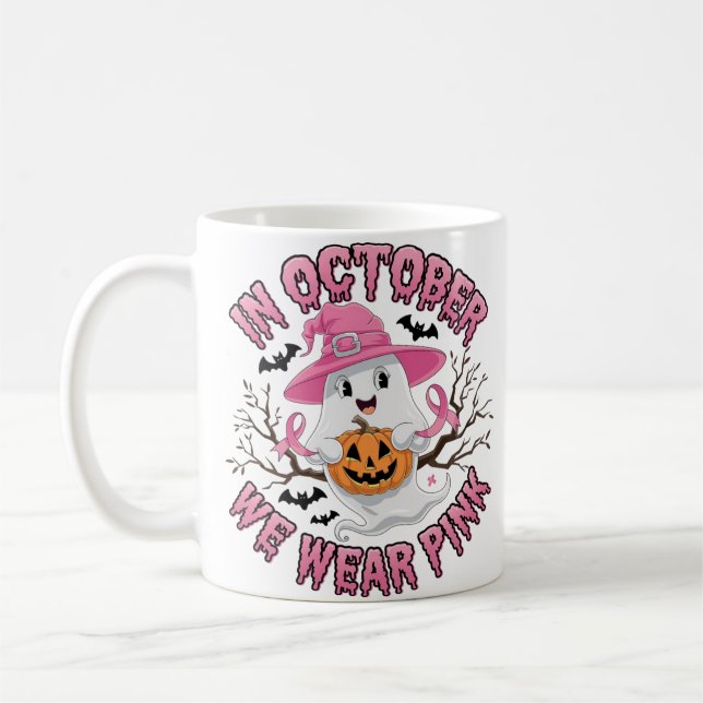 Mug Design Halloween Citrouille Ghost mignon (Gauche)