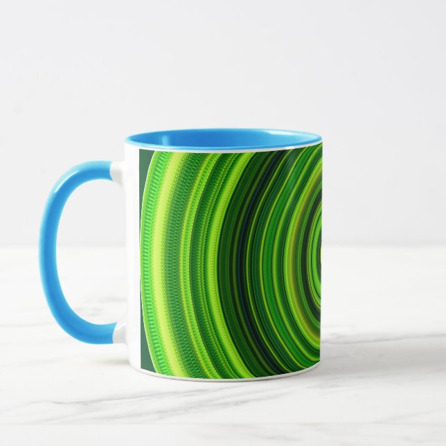 Mug Design Mandala vert géométrique-64555 (Gauche)