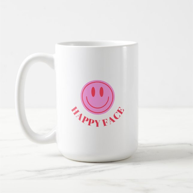 Mug Design minimaliste Emoji rose (Gauche)