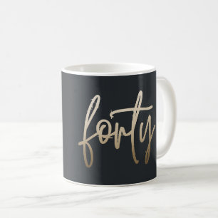 Mug Design moderne 40e anniversaire simple élégant s