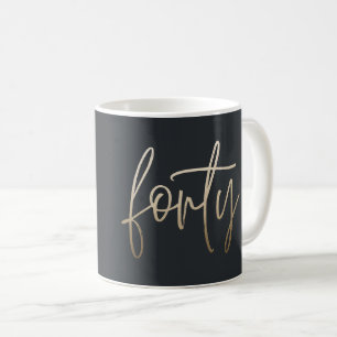 Mug Design moderne 40e anniversaire simple élégant scr