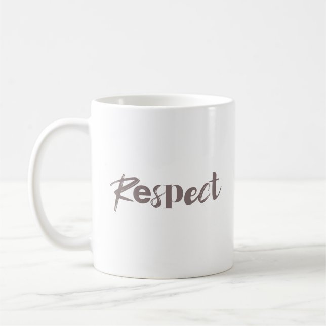 Mug Design moderne, créatif, cool, tendance du respect (Gauche)