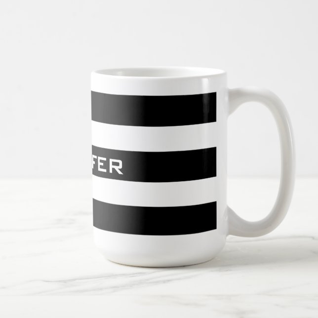 Mug Design moderne Grandes Motifs noir et blanc 2 (Droite)