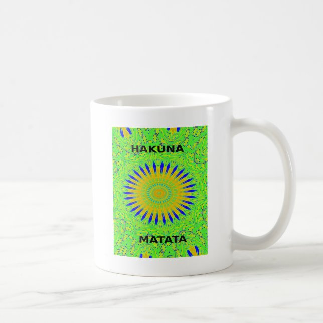 Mug Design Motif africain en vert et en or (Droite)